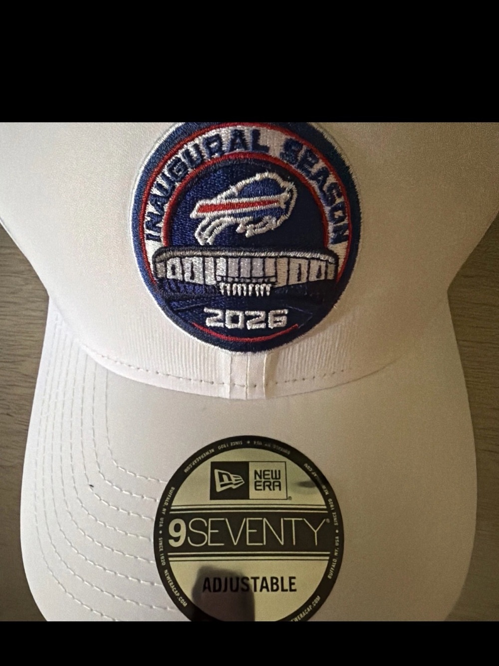 New Era White Buffalo Bills Inaugural Season 2026 Patch Hat